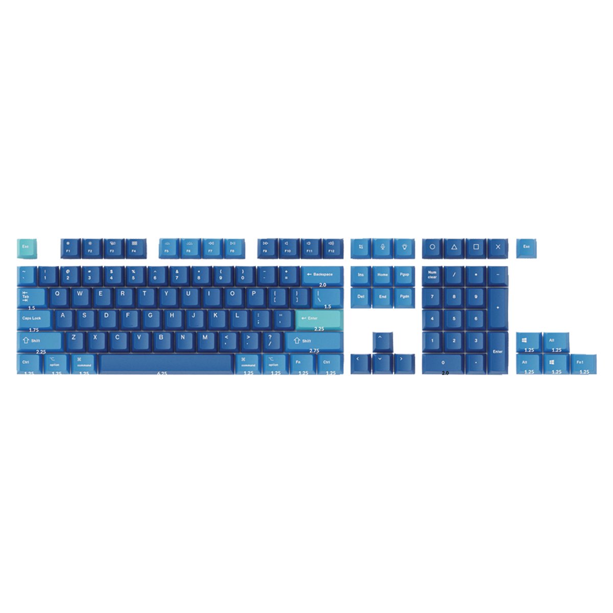 Keychron OEM Dye - Sub PBT Keycap Set - Ocean - Keycap Set - Keychron - Zenox