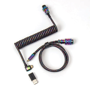 Keychron Premium Coiled Aviator Cable - Coiled Cable - Keychron - Zenox