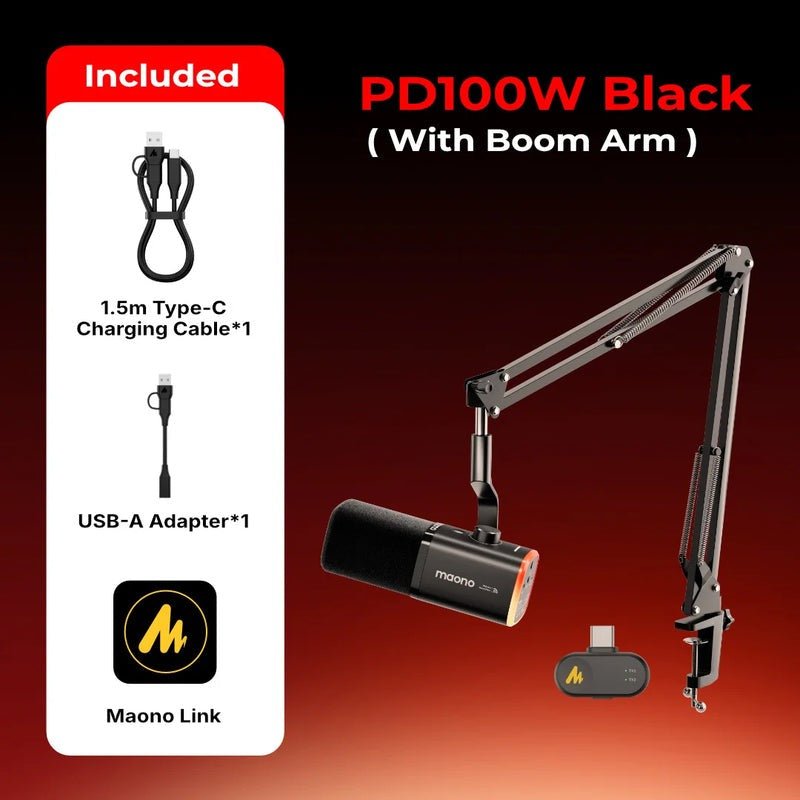 Maono PD100W Wireless & Wired Microphone - Microphone - Maono - Zenox