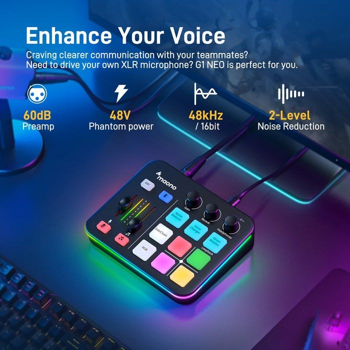 Maonocaster G1 NEO Audio Mixer For Game Streamer - Streaming Gear - Maono - Zenox