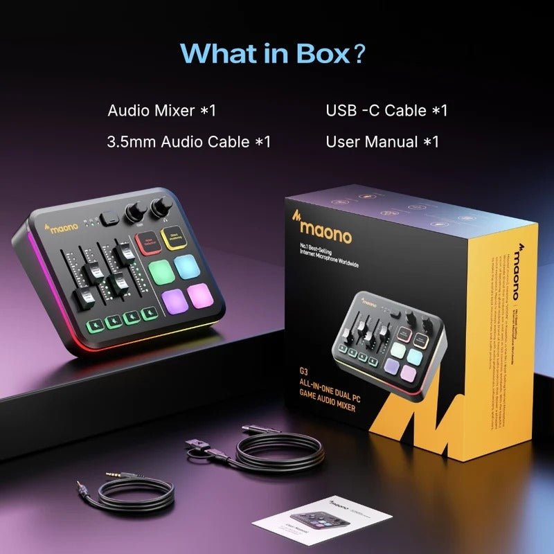 Maonocaster G3 Audio Mixer For Game Streaming - Microphone -Maono - Zenox