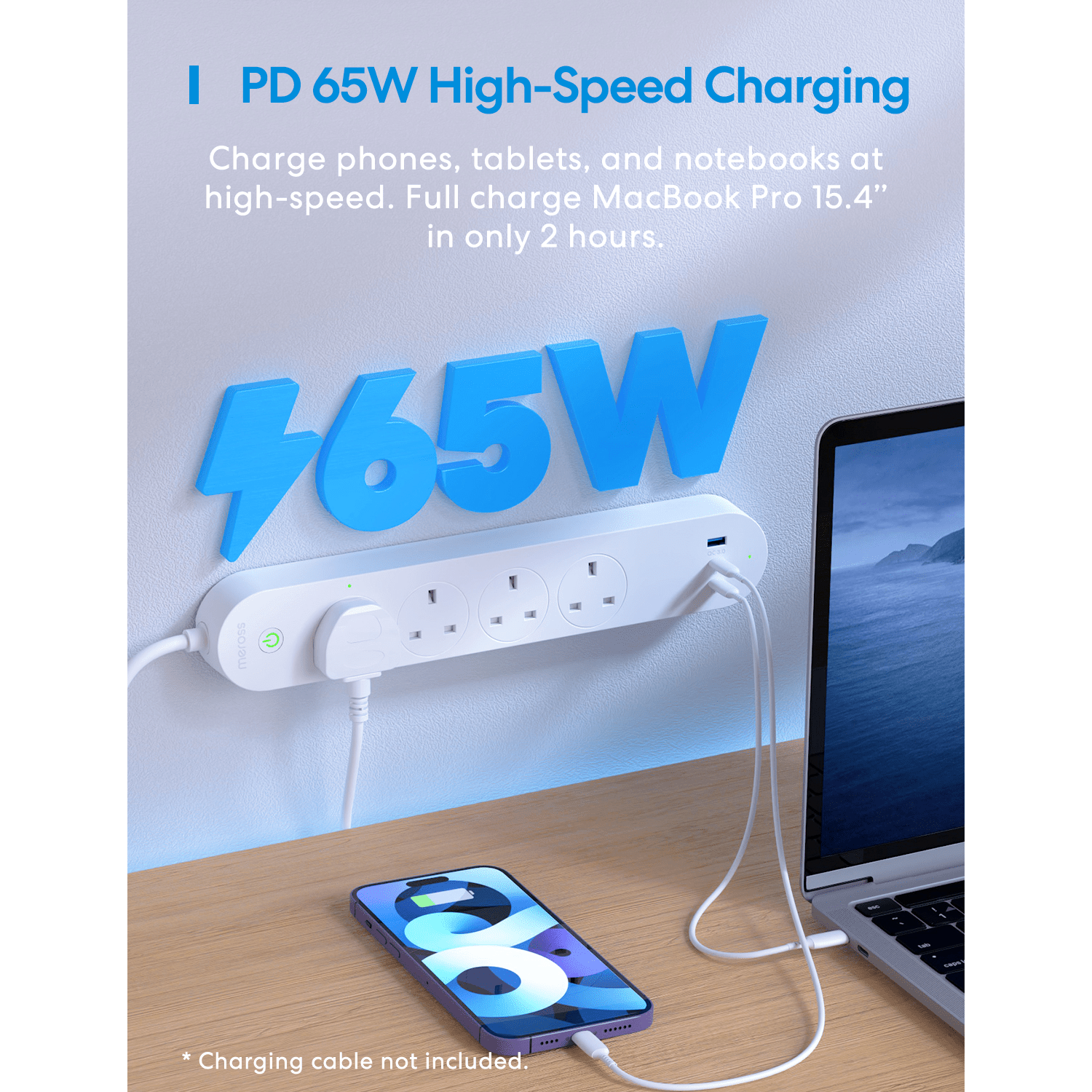 Meross - Smart Fast Charging Power Strip - Smart Charging - Meross - Zenox