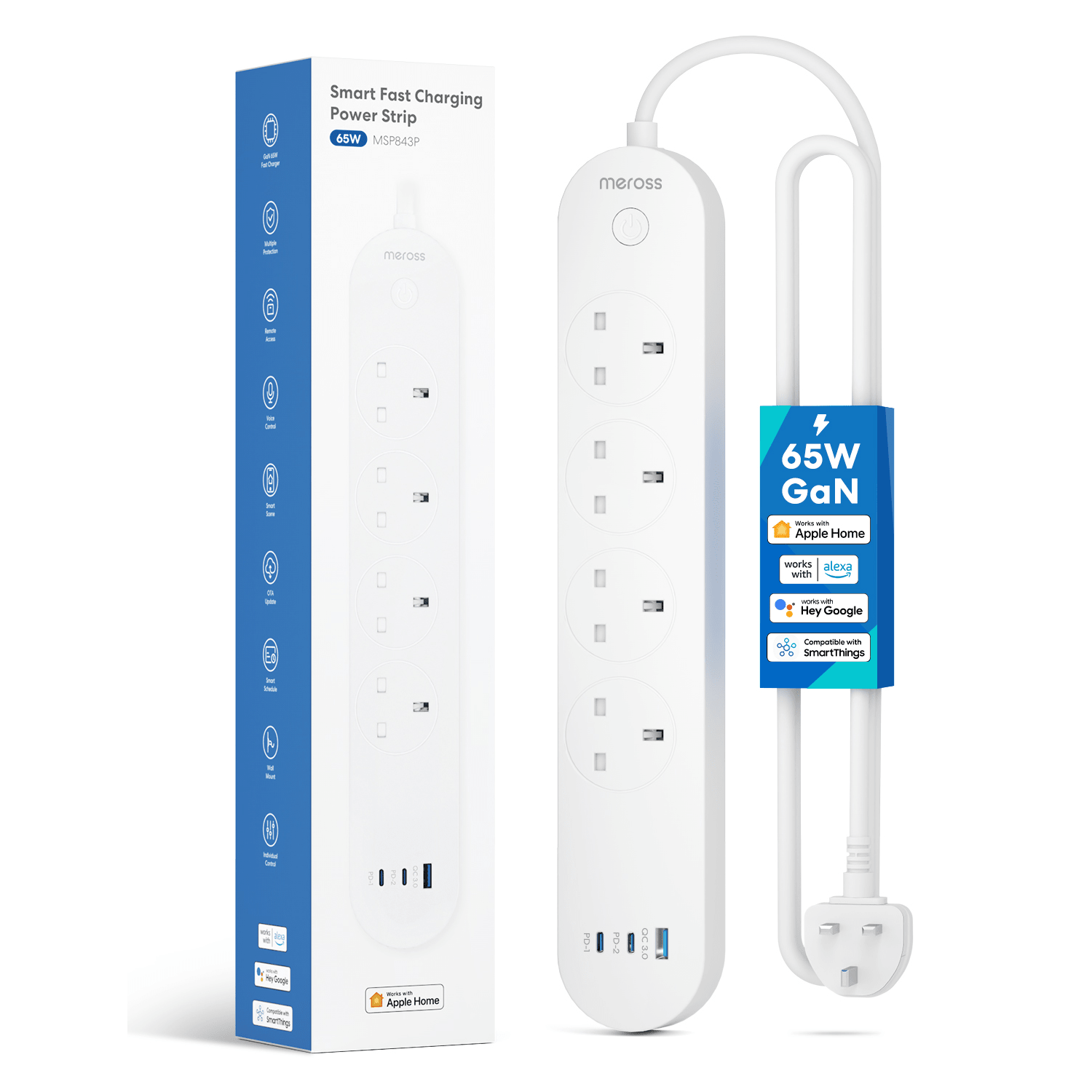 Meross - Smart Fast Charging Power Strip - Smart Charging - Meross - Zenox