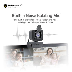Micropack 1080P FHD Webcam with cover - Web Camera - Micropack - Zenox