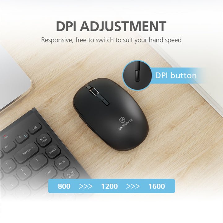 Micropack iFREE MINI 2 Slim Wireless Combo - Keyboard + Mouse - Micropack - Zenox