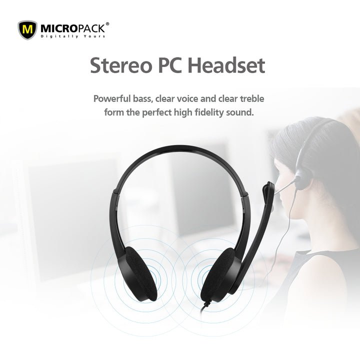 Micropack Stereo Sound Headphone (3.5mm jack) - Headset - Micropack - Zenox