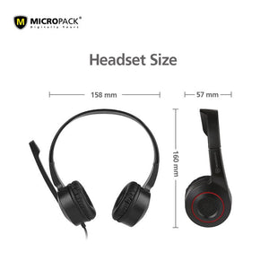 Micropack Stereo Sound Headphone (USB - A) - Headset - Micropack - Zenox
