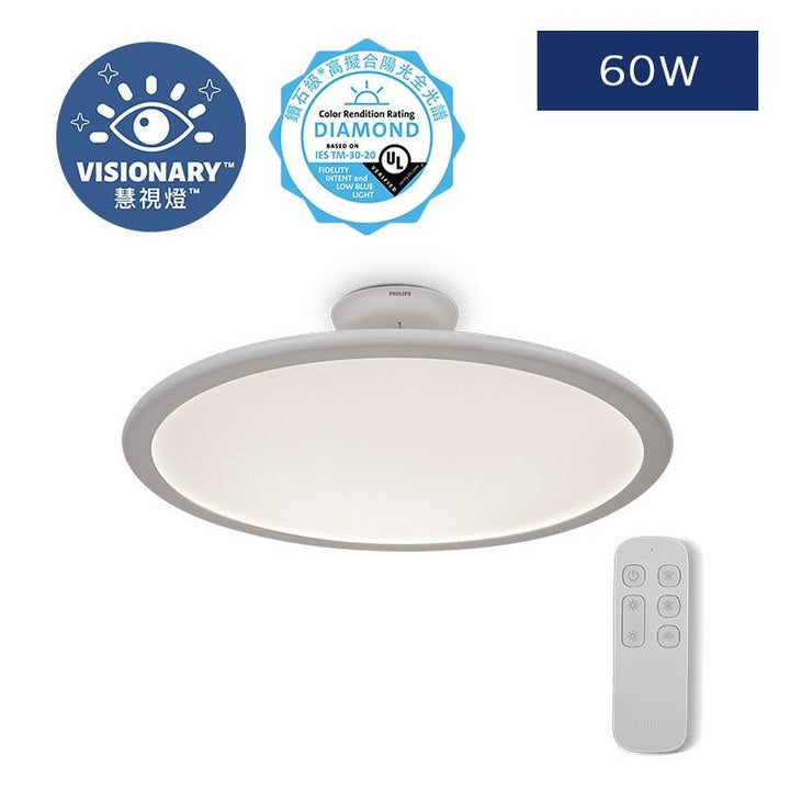 Philips 66296 Interstellar SQ Semi - flush LED W CN - Ceiling Light - Philips - Zenox