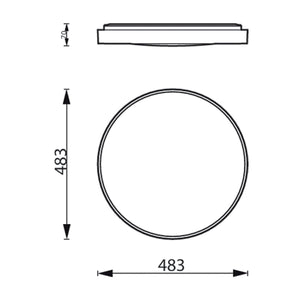 Philips CL514 Brown SS RD 36W 40 - 65 - 27K  K HV 03 Ceiling Light - Ceiling Light - Philips - Zenox