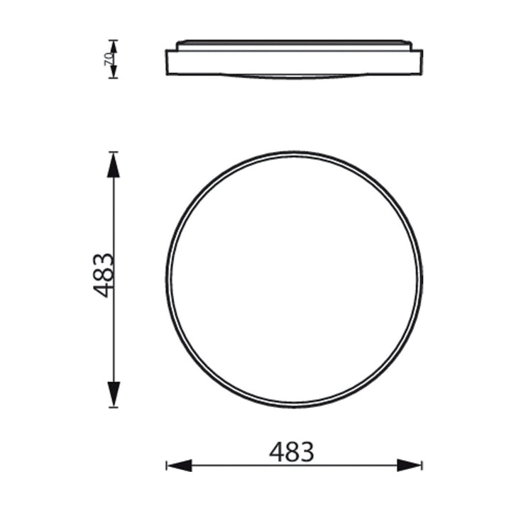 Philips CL514 Brown SS RD 36W 40 - 65 - 27K  K HV 03 Ceiling Light - Ceiling Light - Philips - Zenox