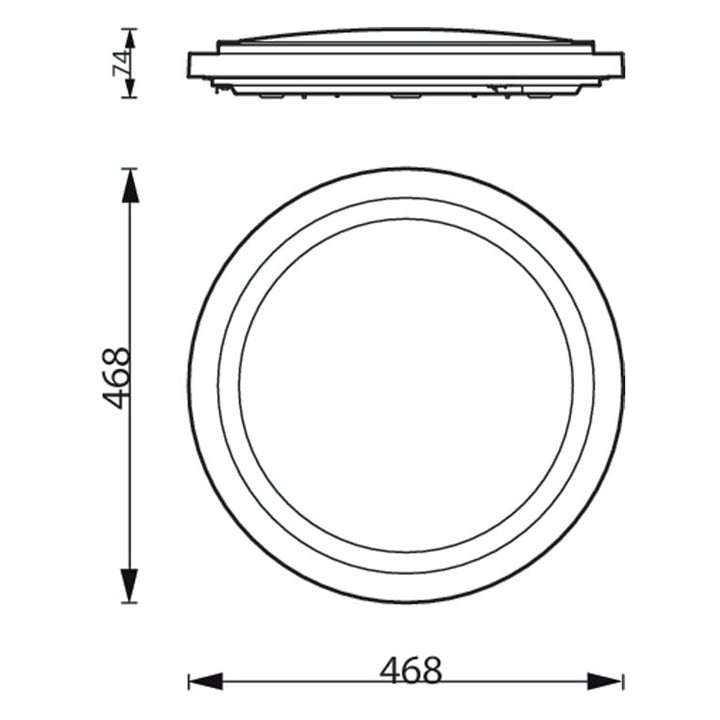 Philips CL863 AIO RD 36W 27 - 65K W HV Ceiling Light - Ceiling Light - Philips - Zenox
