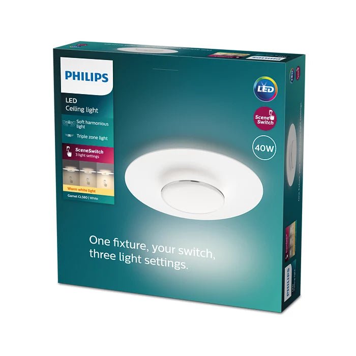 Philips Garnet CL580 SS 40W 27K W HV IP20 06 - Ceiling Light - Philips - Zenox