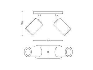 Philips Hue Fugato Plate/Spiral White 2X5.7W 240V - Ceiling Light - Philips Hue - Zenox