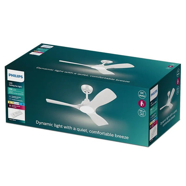 Philips Olas Fan ceiling 42' 30W+24W WH - Ceiling Light - Philips - Zenox