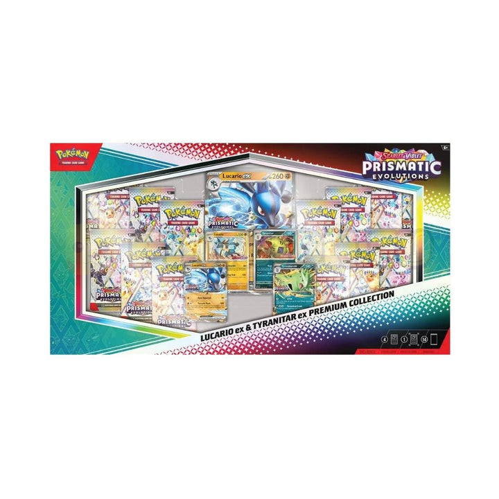 Pokémon Collection Box (US) - Prismatic Evolutions Lucario ex & Tyranitar ex Premium Collection - Collection Box - Pokemon - Zenox