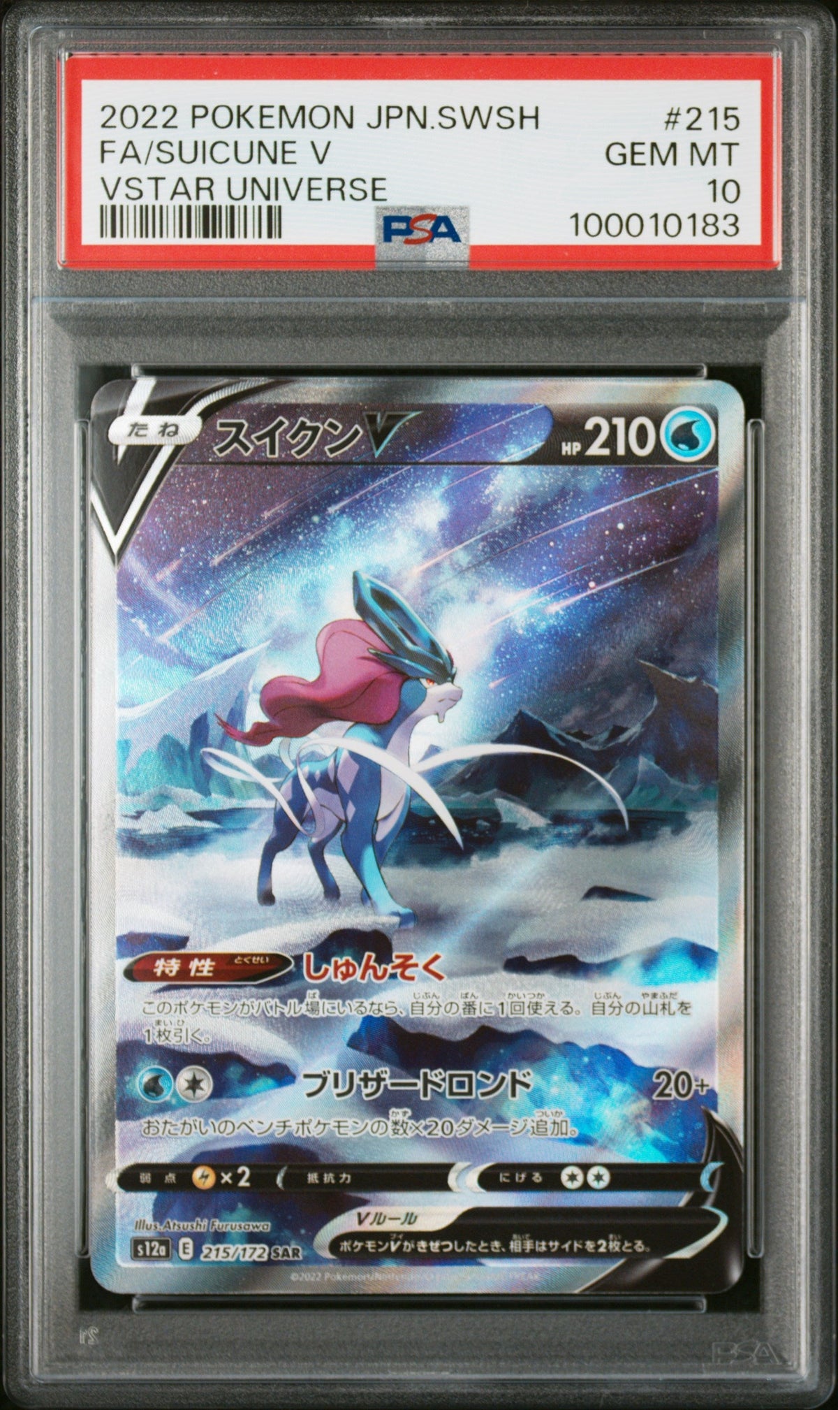Pokemon - FA/Suicune V 215/172 - Singles - Pokemon - Zenox