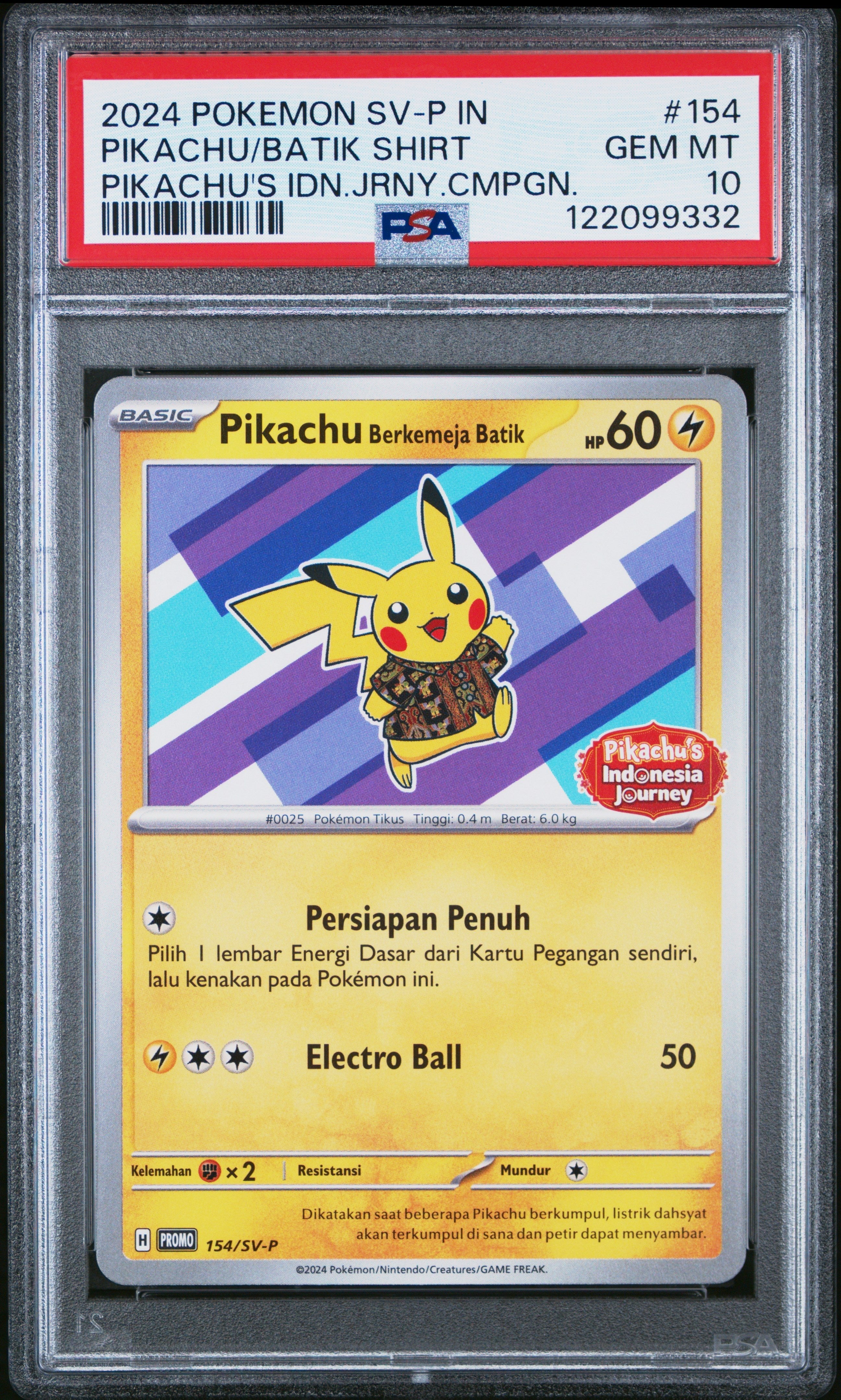 Pokemon - Pikachu/Batik Shirt 154/SV - P - Singles - Pokemon - Zenox
