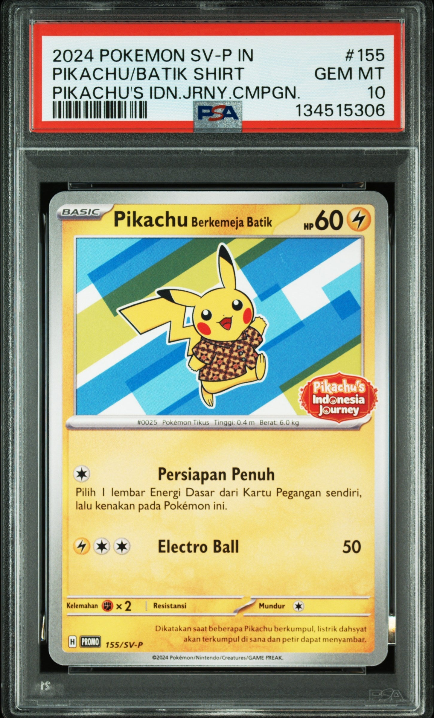 Pokemon - Pikachu/Batik Shirt 155/SV - P - Singles - Pokemon - Zenox