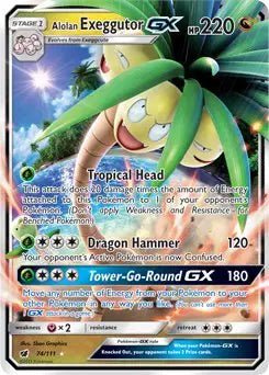 Pokemon Single Cards - Alolan Exeggutor GX 74/111 - Singles - Pokemon - Zenox