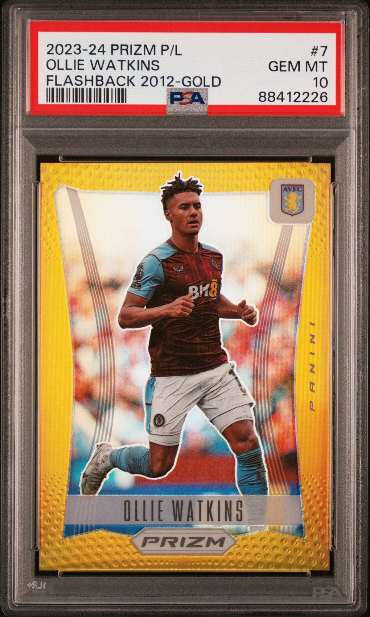 Sports Card - 2023-24 PANINI PRIZM PREMIER LEAGUE PRIZM FLASHBACK 2012 #7 OLLIE WATKINS 2012-GOLD PRIZM POP1 1/10 ( PSA 10) - Singles -Sports - Zenox