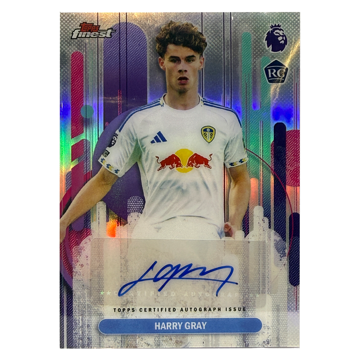 Sports Card - 2025-26 TOPPS FINEST PREMIER LEAGUE HARRY GRAY RC AUTO - Singles -Sports - Zenox