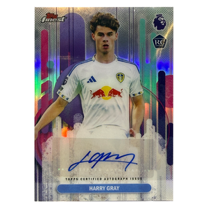 Sports Card - 2025-26 TOPPS FINEST PREMIER LEAGUE HARRY GRAY RC AUTO - Singles -Sports - Zenox