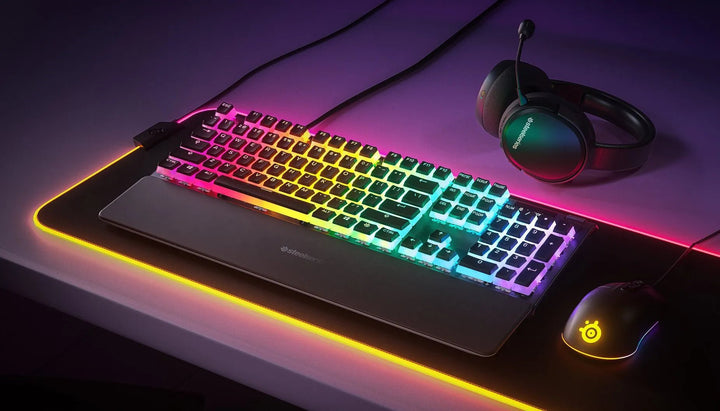 Steelseries - PRISMCAPS Double Shot PBT Keycaps - Black (US English) - Keycap Set - Steelseries - Zenox