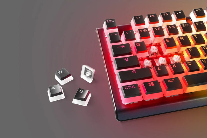 Steelseries - PRISMCAPS Double Shot PBT Keycaps - Black (US English) - Keycap Set - Steelseries - Zenox