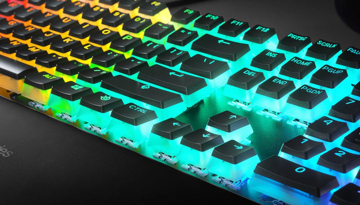Steelseries - PRISMCAPS Double Shot PBT Keycaps - Black (US English) - Keycap Set - Steelseries - Zenox