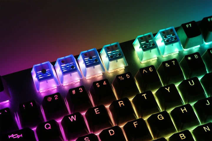 Tai - Hao /ABS/Backlit/Cubic Profile/6 Dice Keys/Novelty Double Shot Keyset - Keycap Set - Tai - Hao - Zenox