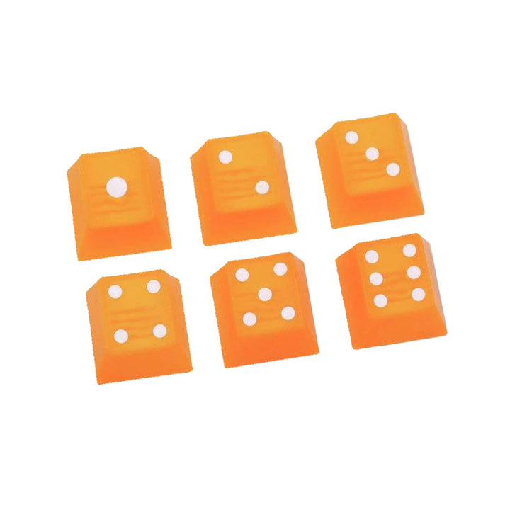 Tai - Hao /ABS/Backlit/Cubic Profile/6 Dice Keys/Novelty Double Shot Keyset - Keycap Set - Tai - Hao - Zenox