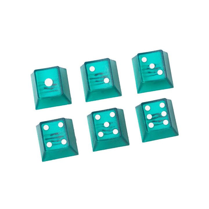 Tai - Hao /ABS/Backlit/Cubic Profile/6 Dice Keys/Novelty Double Shot Keyset - Keycap Set - Tai - Hao - Zenox