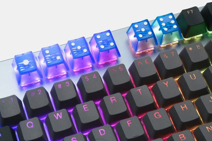 Tai - Hao /ABS/Backlit/Cubic Profile/6 Dice Keys/Novelty Double Shot Keyset - Keycap Set - Tai - Hao - Zenox