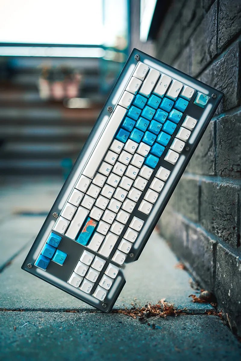 Tai - Hao - Coastal Blue - ANSI US+45 Add - on Keys/Backlit/149 Keycaps (Alice Layout )/1 Stainless Key Puller - Keycap Set - Tai - Hao - Zenox