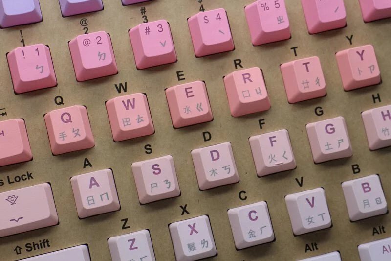 Tai - Hao - Sakura Michi - Doubleshot PBT/Backlit/140 Keycaps/2 Keys Puller - Keycap Set - Tai - Hao - Zenox
