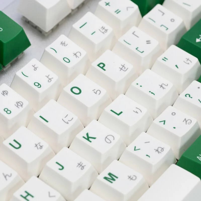 Tai - Hao - White+Green - 115 Keycaps/1 Key Puller - Keycap Set - Tai - Hao - Zenox
