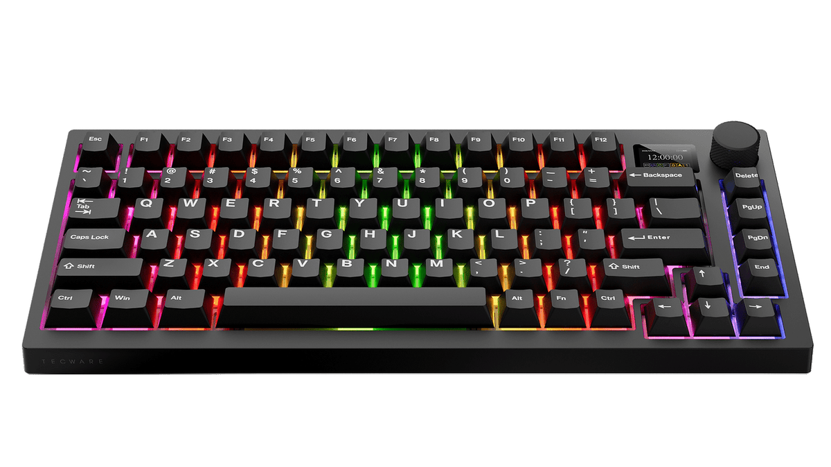 Tecware - Spectre RGB Mechanical Keyboard w/ LCD (Black) - Keyboard - Tecware - Zenox