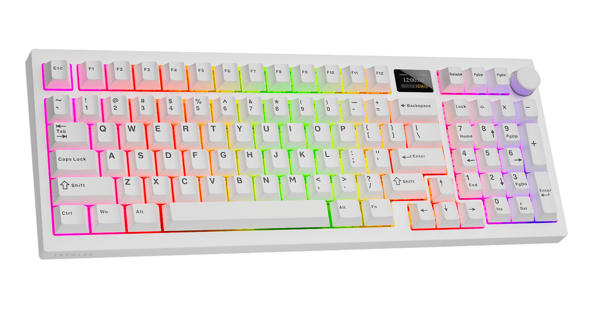 Tecware - Spectre RGB Mechanical Keyboard w/ LCD (Black) - Keyboard - Tecware - Zenox