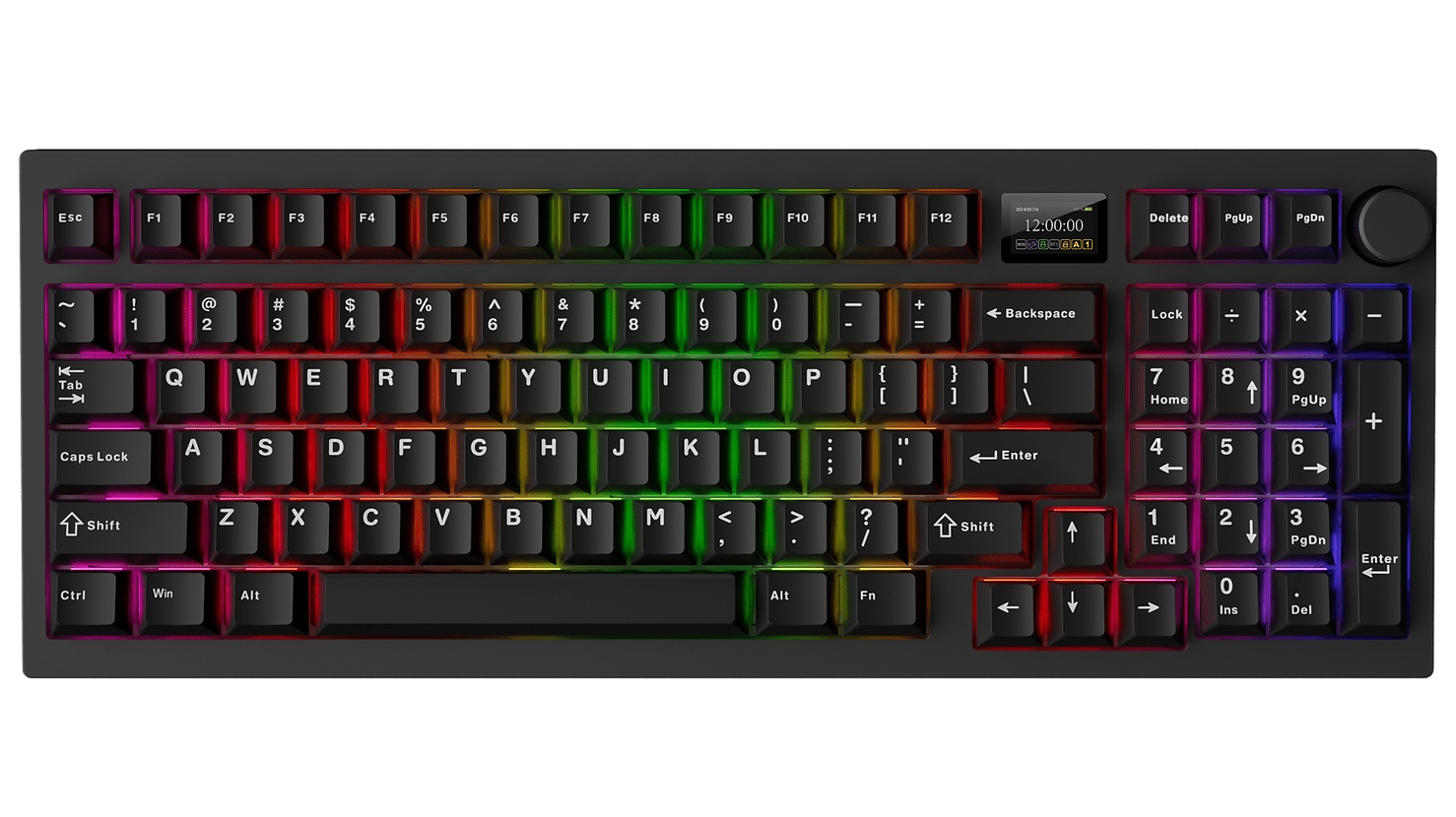 Tecware - Spectre RGB Mechanical Keyboard w/ LCD (Black) - Keyboard - Tecware - Zenox