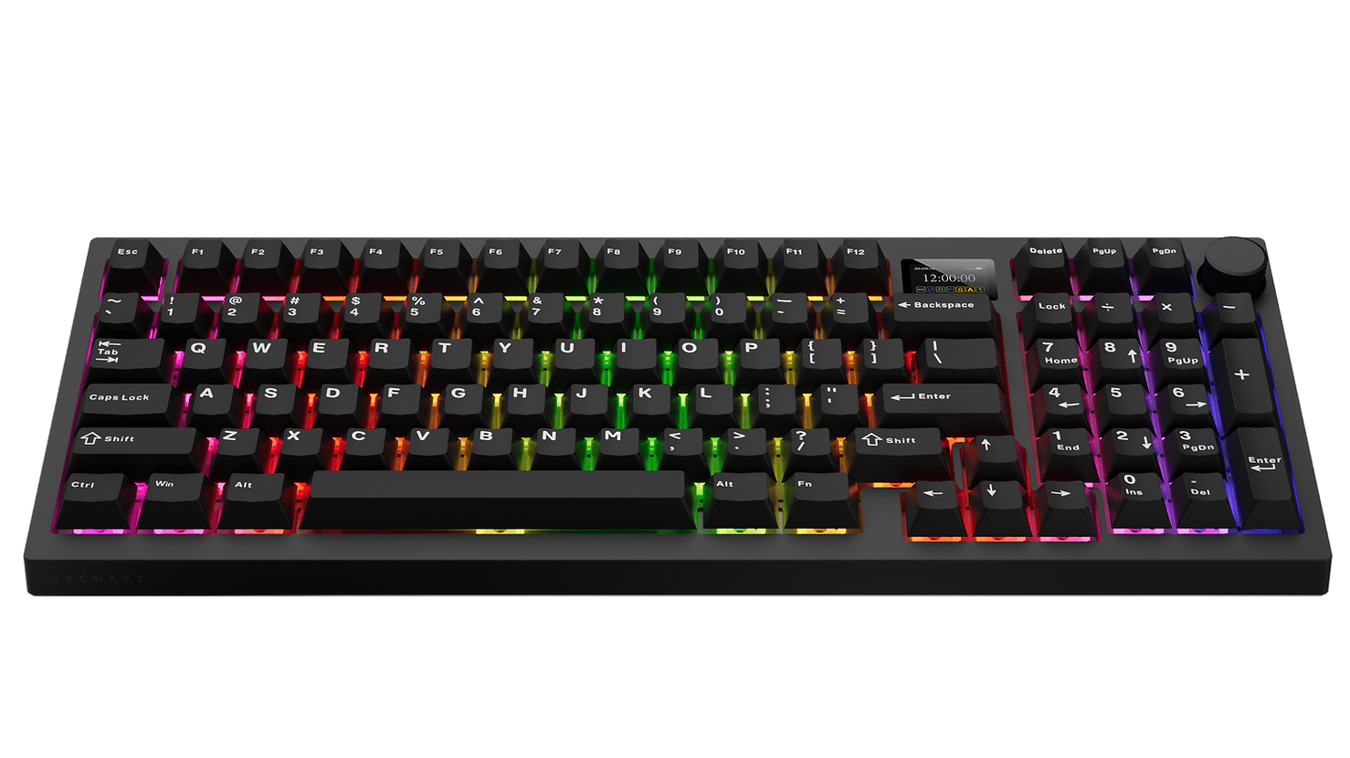 Tecware - Spectre RGB Mechanical Keyboard w/ LCD (Black) - Keyboard - Tecware - Zenox