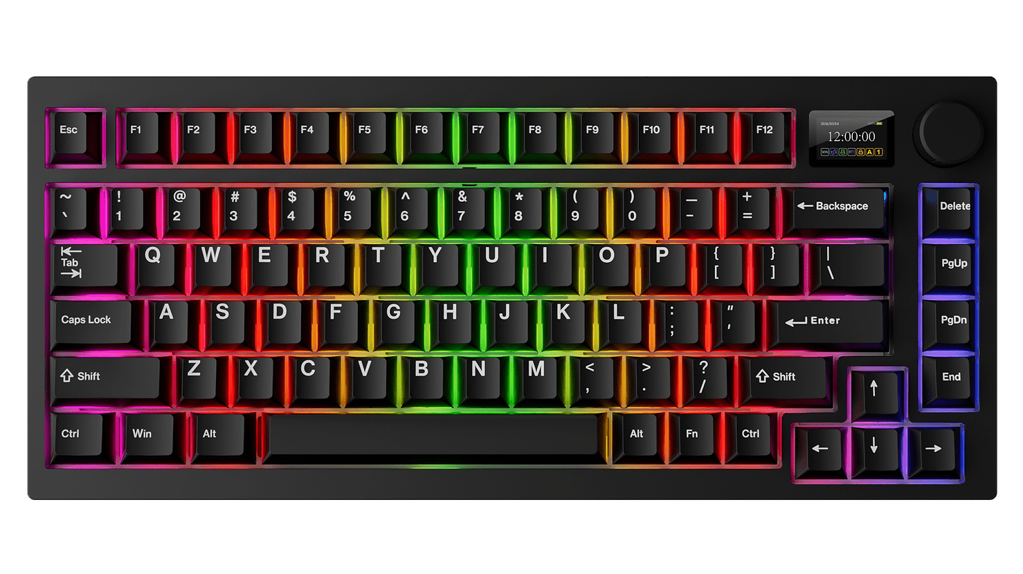 Tecware - Spectre RGB Mechanical Keyboard w/ LCD (Black) - Keyboard - Tecware - Zenox