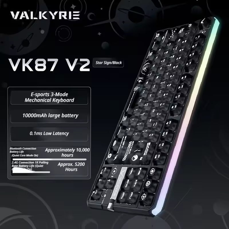 Valkyrie - VK87 V2 Wireless Keyboard - Keyboard -Aula - Zenox