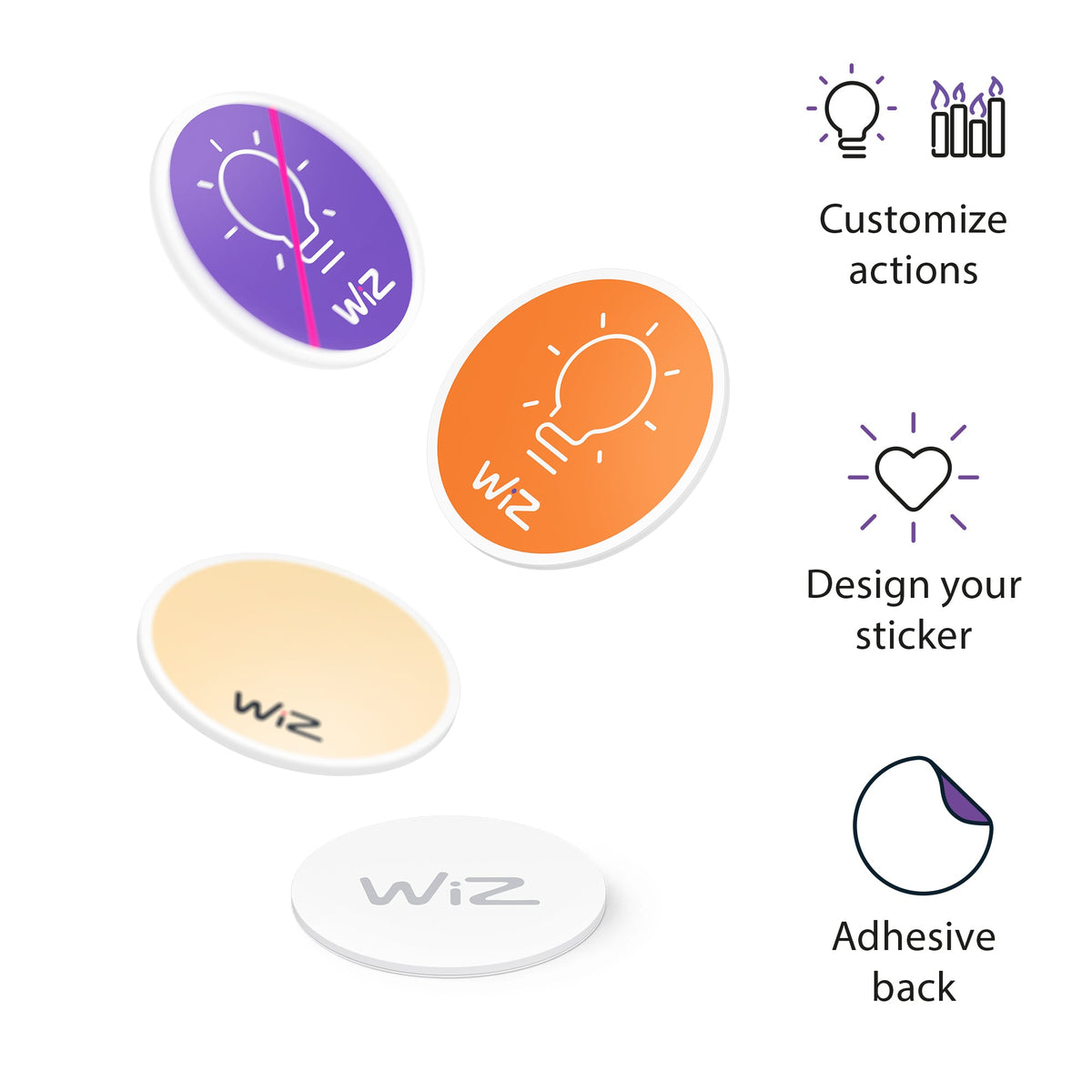 WiZ NFC tag 4 pieces - Smart Light Accessory - WiZ - Zenox