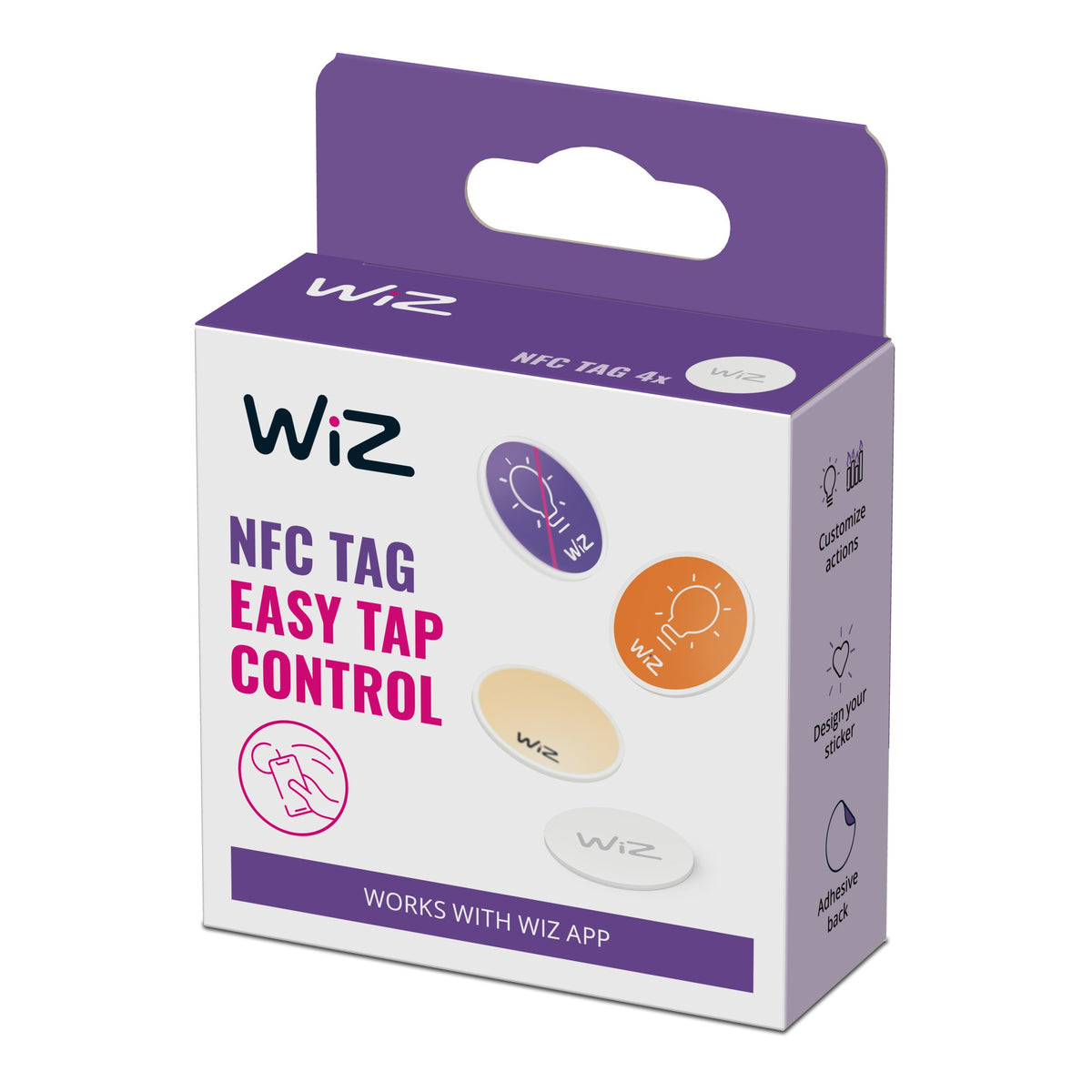 WiZ NFC tag 4 pieces - Smart Light Accessory - WiZ - Zenox