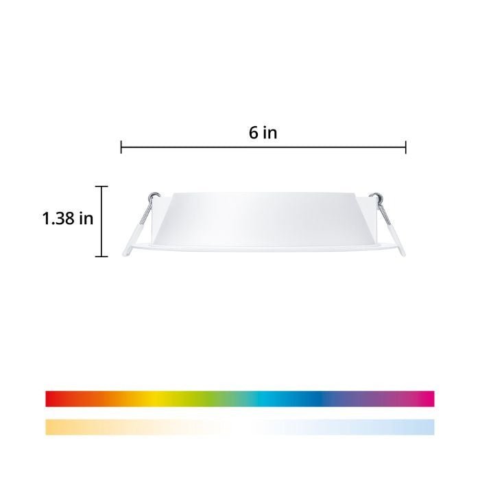 WiZ PHI WFB RGB/14W RD6"/822 - 65 12/1CT - Smart Ceiling Light - WiZ - Zenox