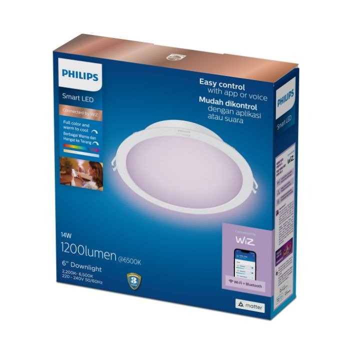 WiZ PHI WFB RGB/14W RD6"/822 - 65 12/1CT - Smart Ceiling Light - WiZ - Zenox