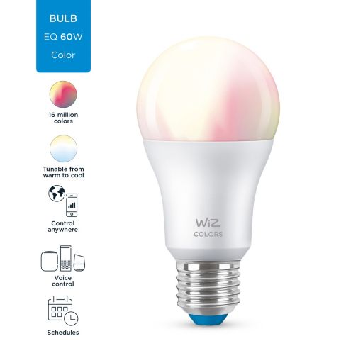 WiZ Wi - Fi BLE 60W A60 E27 822 - 65 RGB 1PF/6 - Smart Bulb - WiZ - Zenox