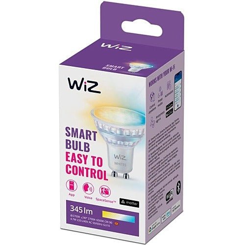 WiZ Wi - Fi Smart LED Bulb (Glass) - 5W / GU10 (Tunable White) - Smart Downlight - WiZ - Zenox