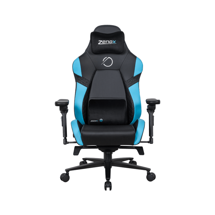 Zenox Jupiter Mk - 2 Gaming Chair (Leather/Sky Blue) - Gaming Chair - Zenox - Zenox