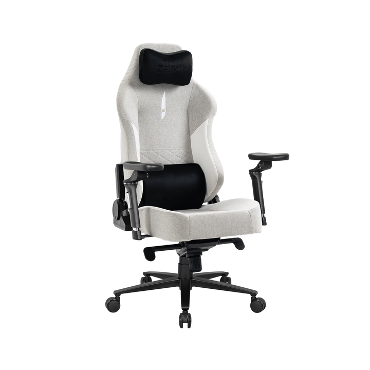 Zenox Spectre Mk - 2 Gaming Chair (Fabric/Light Grey) - Gaming Chair - Zenox - Zenox